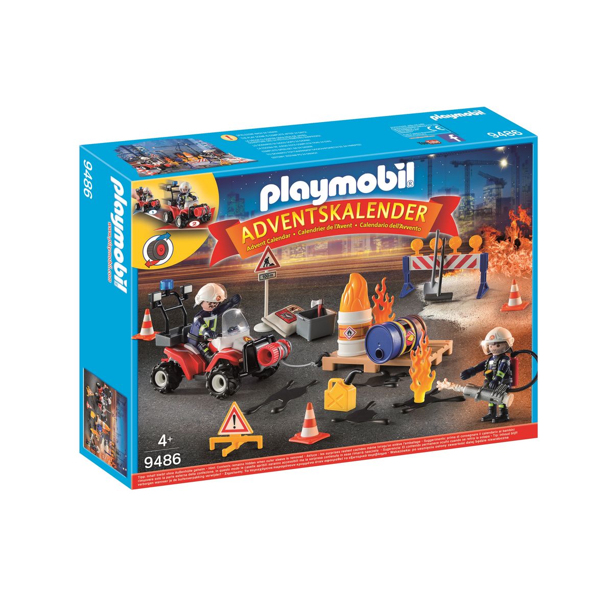 PLAYMOBIL 9486 - Calendrier de l'Avent Pompiers
