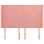 Voir la diapositive 3 : VIDAXL Tete de lit avec oreilles Rose 147x16x118/128 cm Velours