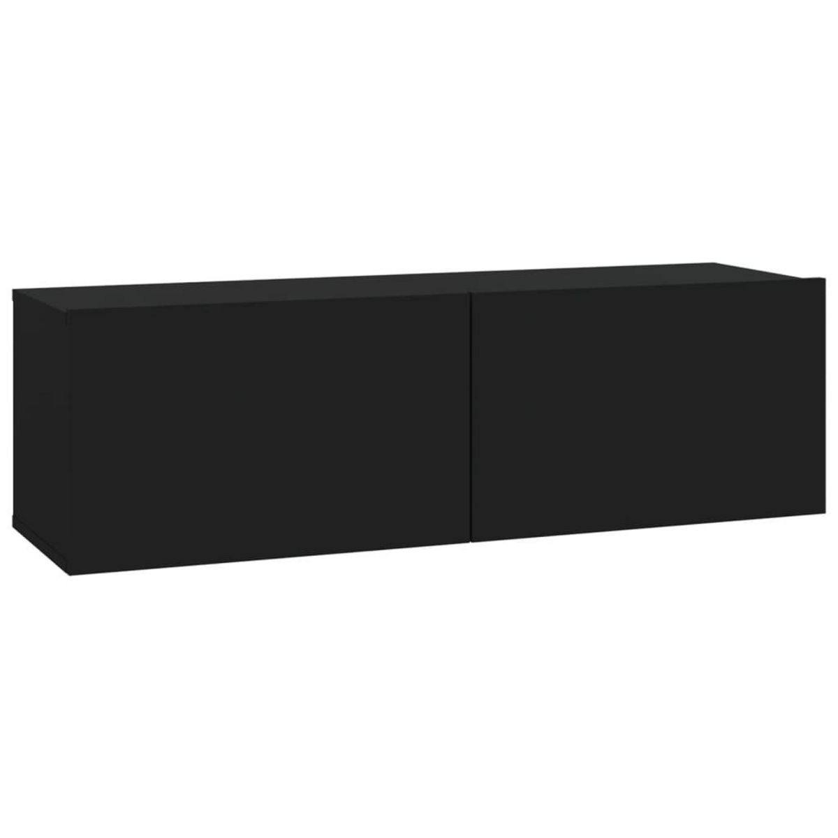 VIDAXL Meubles TV muraux 2 pcs noir 100x30x30 cm bois d'ingenierie