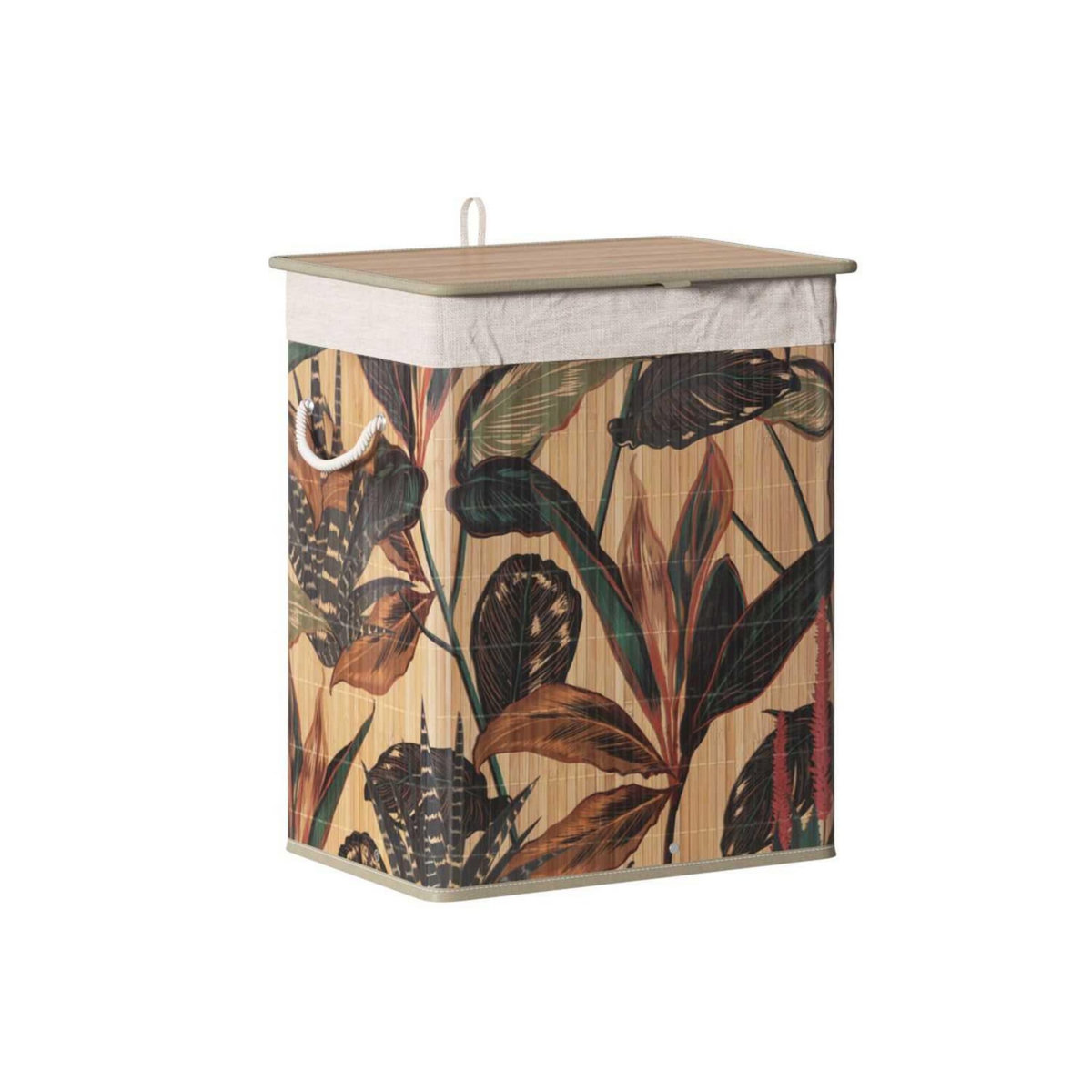 FIVE Panier à linge Feuillage 60L en bambou