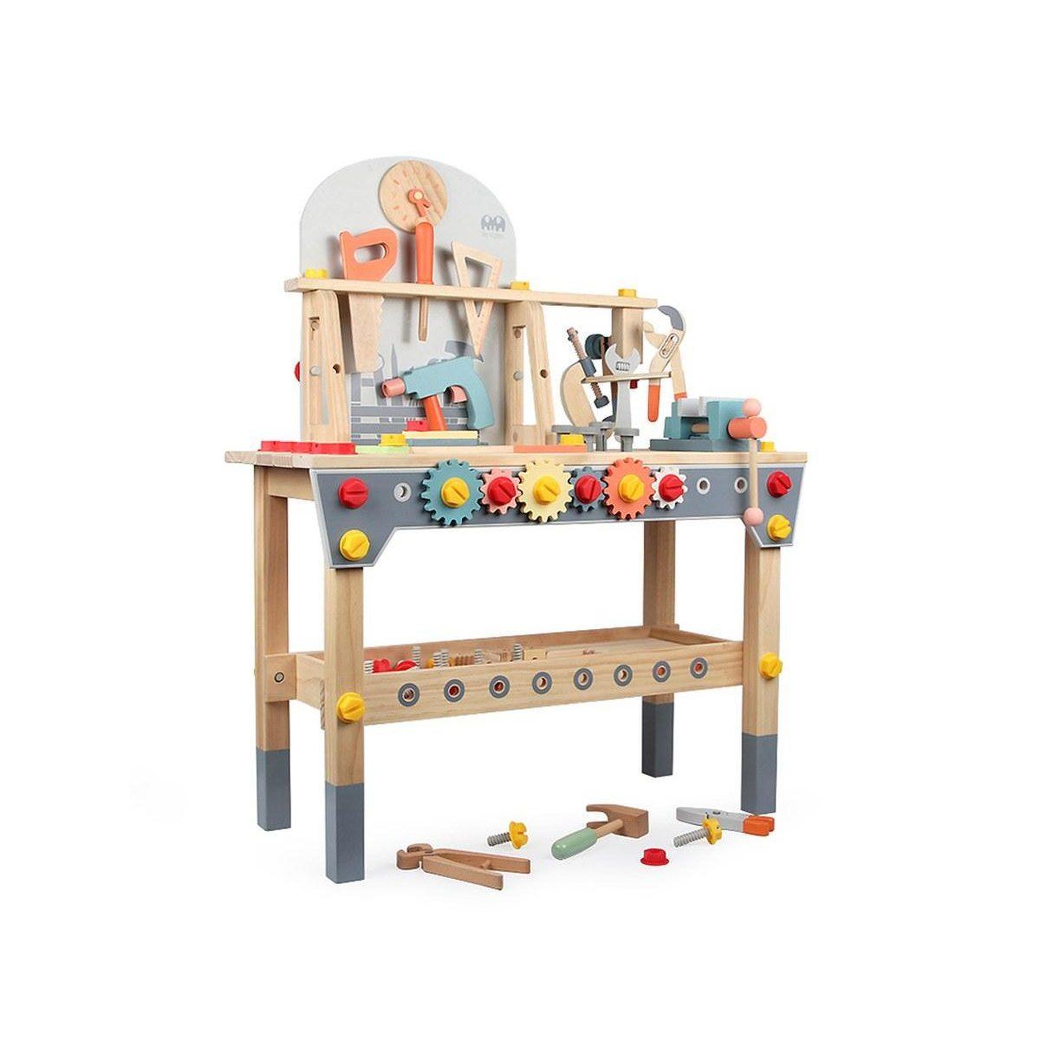 1001JOUETS Établi en Bois avec Accessoires - Jeu d'Imitation - 88 cm
