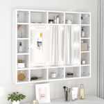 VIDAXL Armoire de miroir avec LED Blanc 91x15x76,5 cm