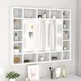 Voir la diapositive 1 : VIDAXL Armoire de miroir avec LED Blanc 91x15x76,5 cm