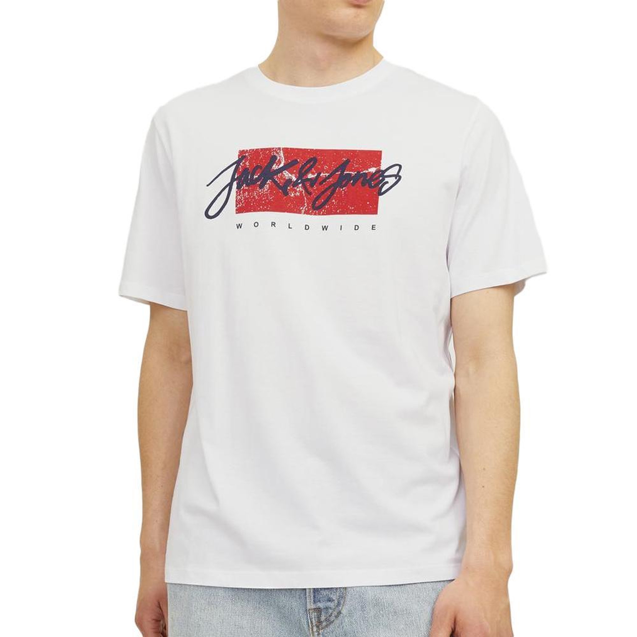 Jack & Jones T-Shirt Blanc Homme Jack & Jones Whtiley