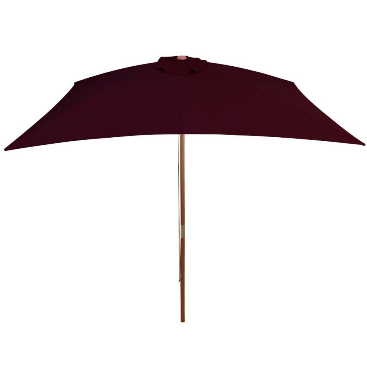 VIDAXL Parasol de jardin avec mat en bois rouge bordeaux 200x300 cm