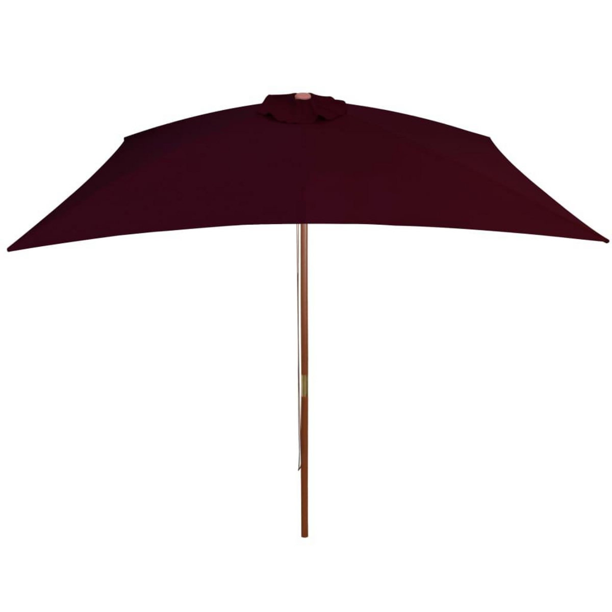 VIDAXL Parasol de jardin avec mat en bois rouge bordeaux 200x300 cm