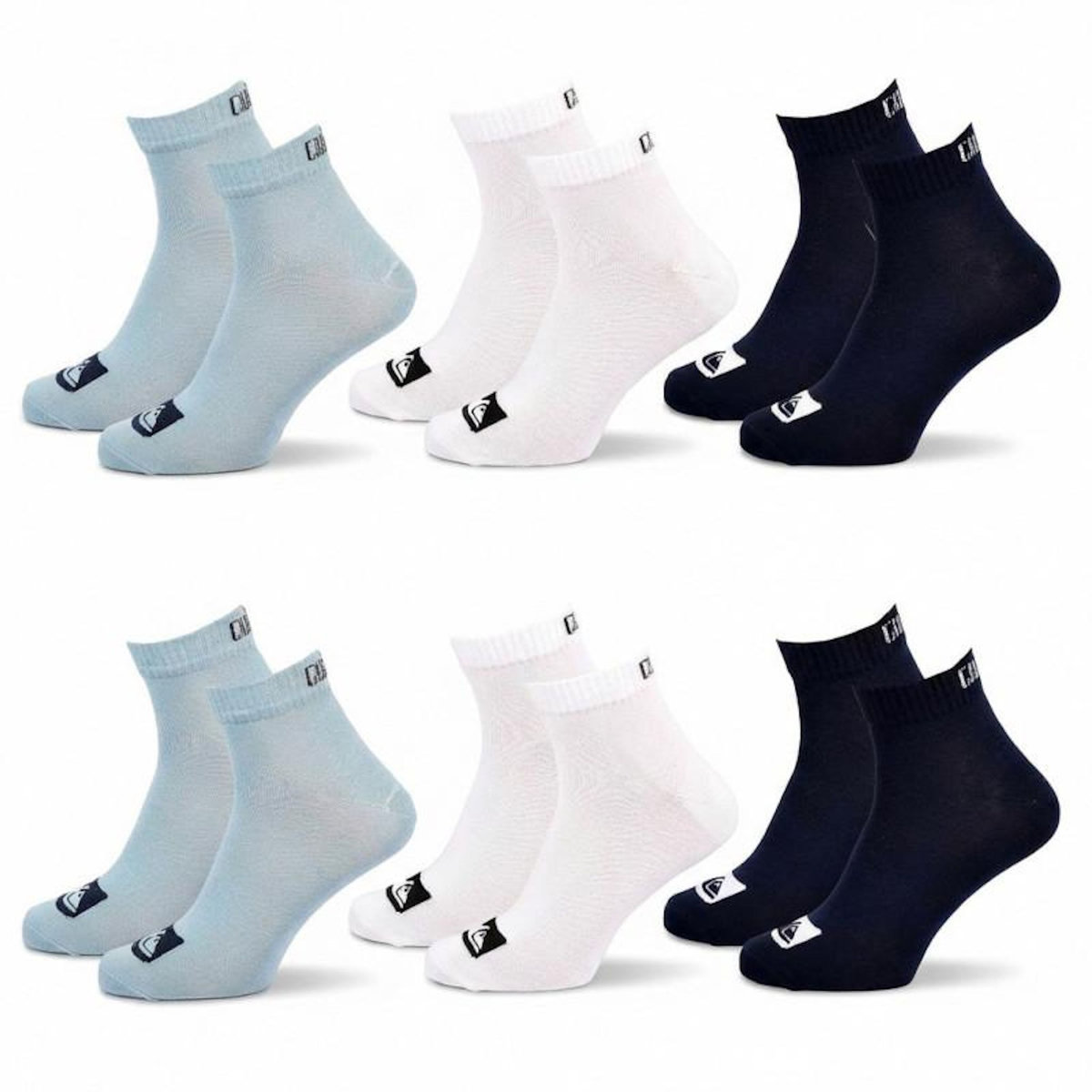 QUIKSILVER Quiksilver Pack de Chaussettes Homme QUARTER– Lot 6 Paires Sport