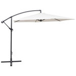 VIDAXL Parasol de jardin en porte-a-faux 3 m blanc sable