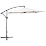 Voir la diapositive 1 : VIDAXL Parasol de jardin en porte-a-faux 3 m blanc sable