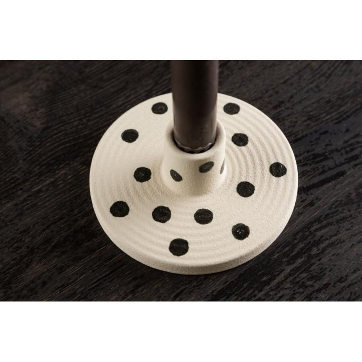 Paris Prix Bougeoir en Céramique  Bette  12cm Blanc & Noir