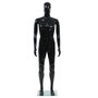 Voir la diapositive 2 : VIDAXL Mannequin homme corps complet base verre Noir brillant 185 cm