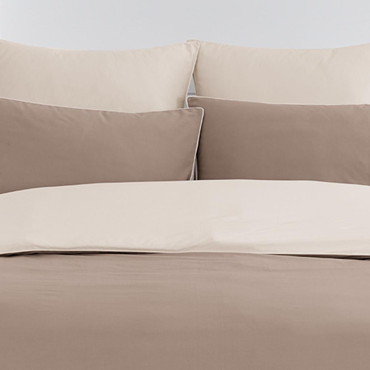 Sensei Maison Housse de couette bicolore en percale coton DOZMARY