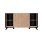Voir la diapositive 1 : Paris Prix Buffet 4 Portes Design  Liam  160cm Naturel & Noir