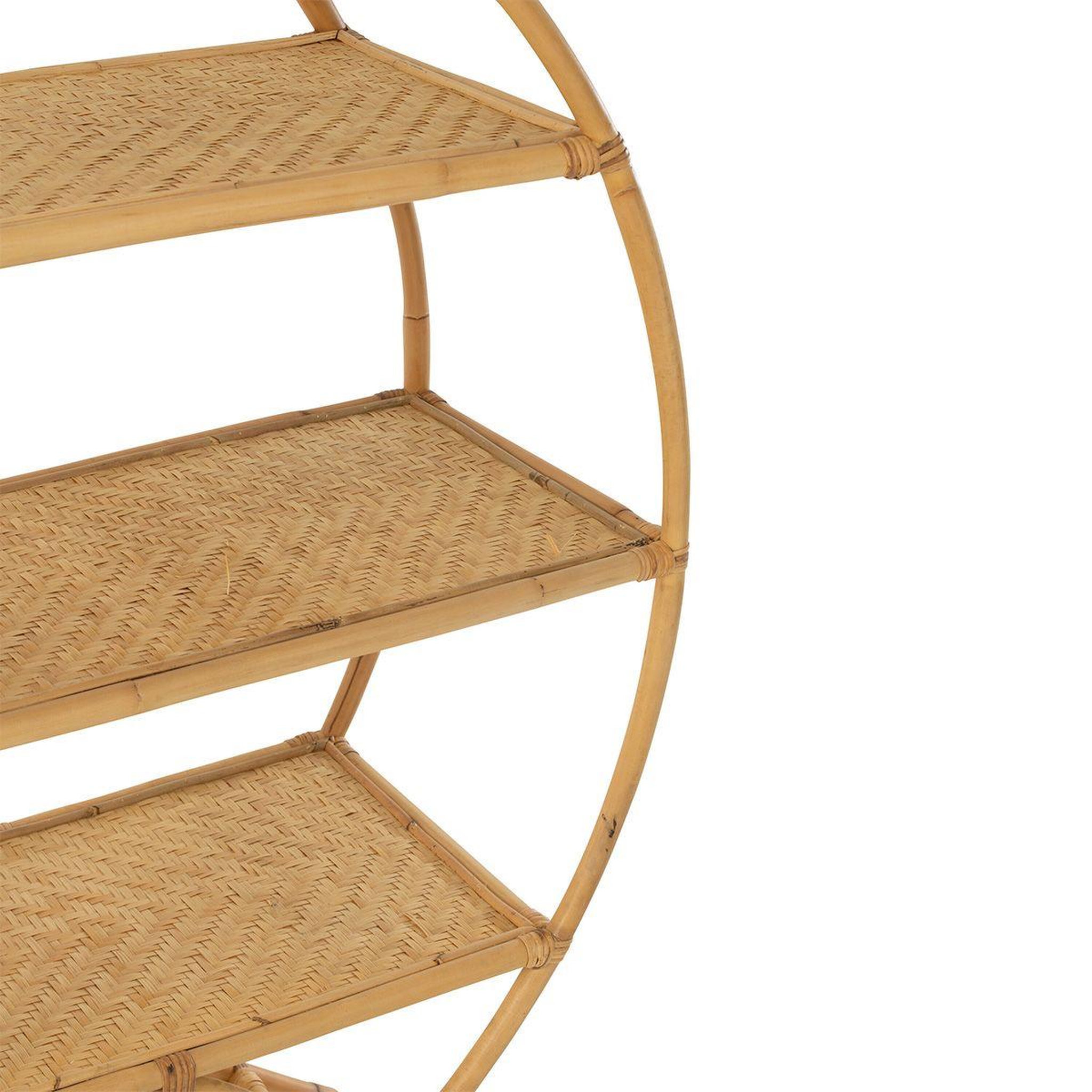 Voir la diapositive 5 : J-LINE Etagère design en rotin  nela  150cm naturel