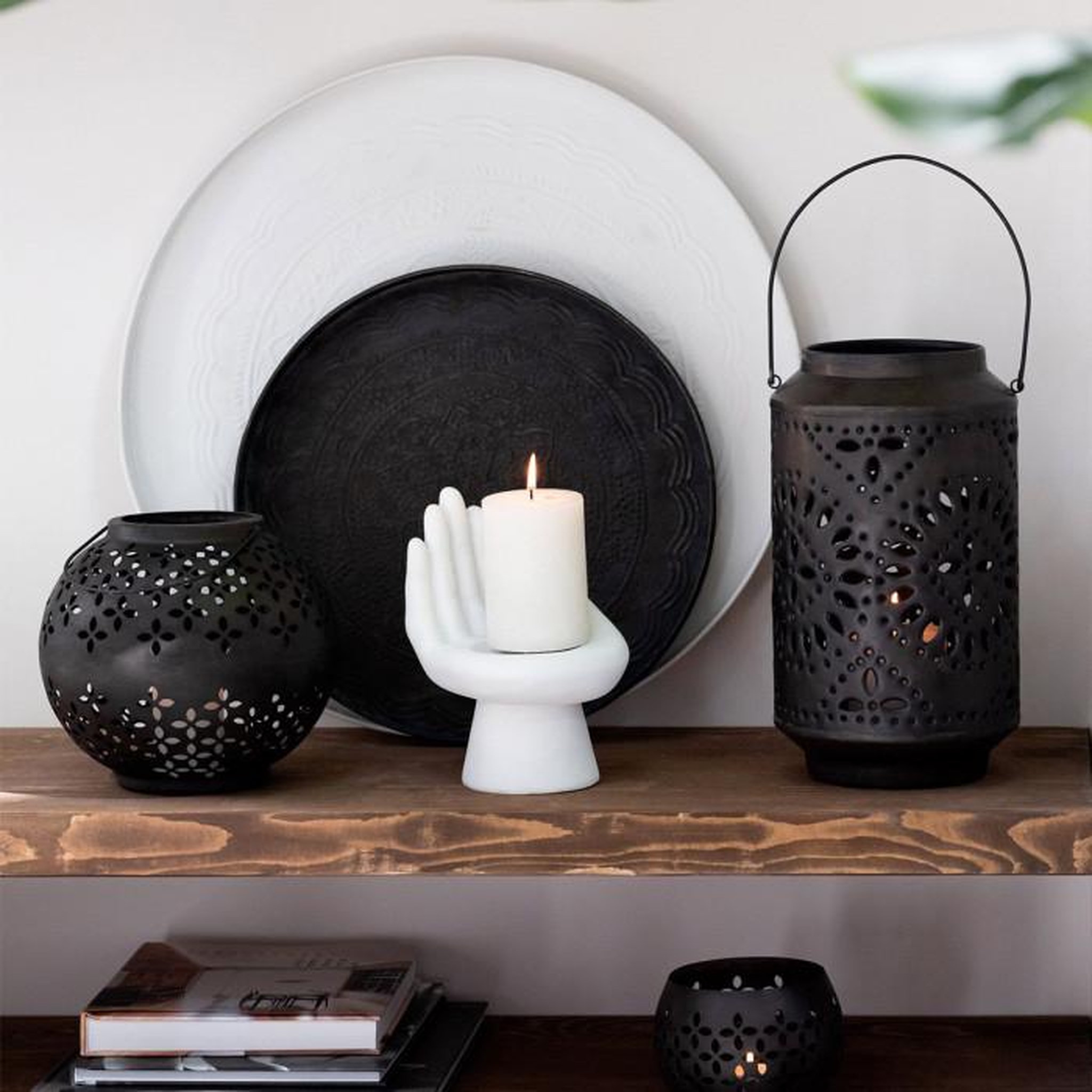 Voir la diapositive 5 : Paris Prix Lanterne Cylindrique Métal  Sévilla  45cm Noir Mat