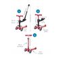 Voir la diapositive 3 : Micro Trottinette  Mini 3en1 Revolution Deluxe - Framboise