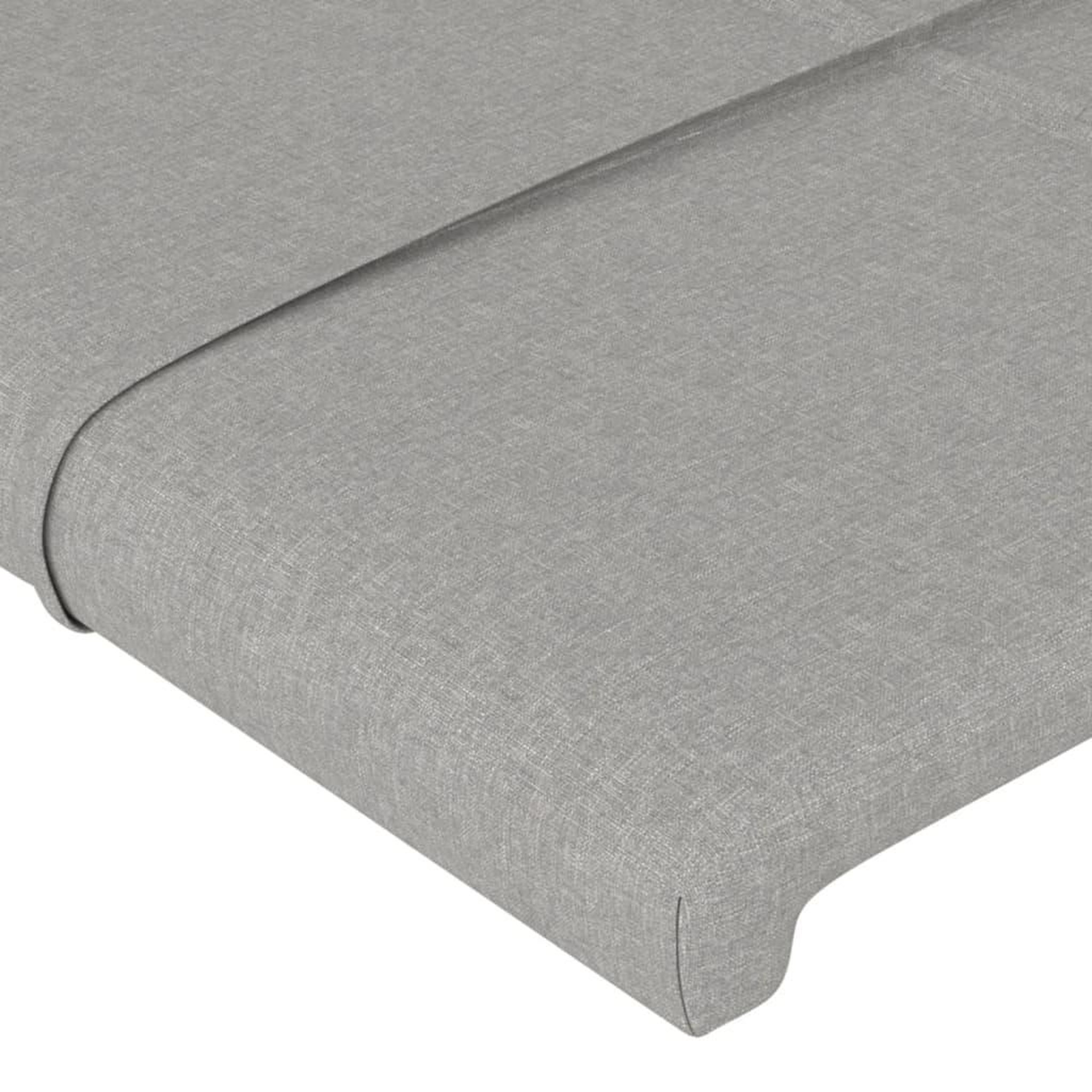 Voir la diapositive 5 : VIDAXL Tete de lit a LED Gris clair 103x16x78/88 cm Tissu