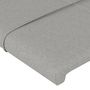 Voir la diapositive 5 : VIDAXL Tete de lit a LED Gris clair 103x16x78/88 cm Tissu
