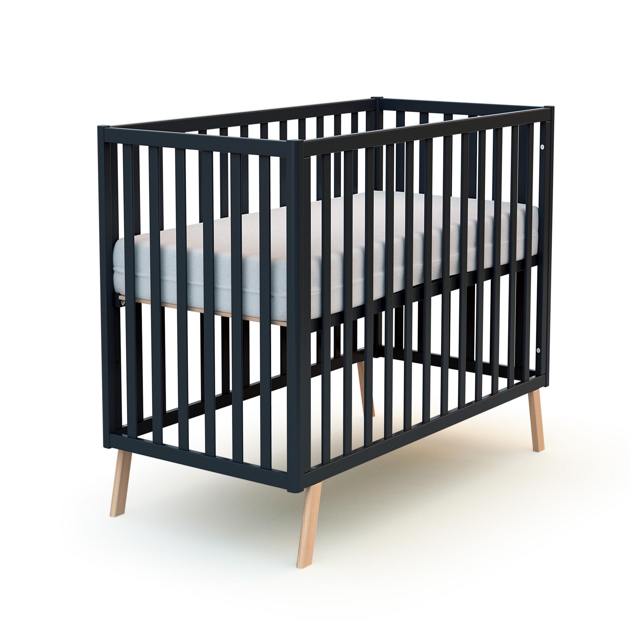 Voir la diapositive 2 : AT4 Lit bébé évolutif CONFORT en bois