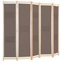 Voir la diapositive 3 : VIDAXL Cloison de separation 5 panneaux Marron 200 x 170 x 4 cm Tissu