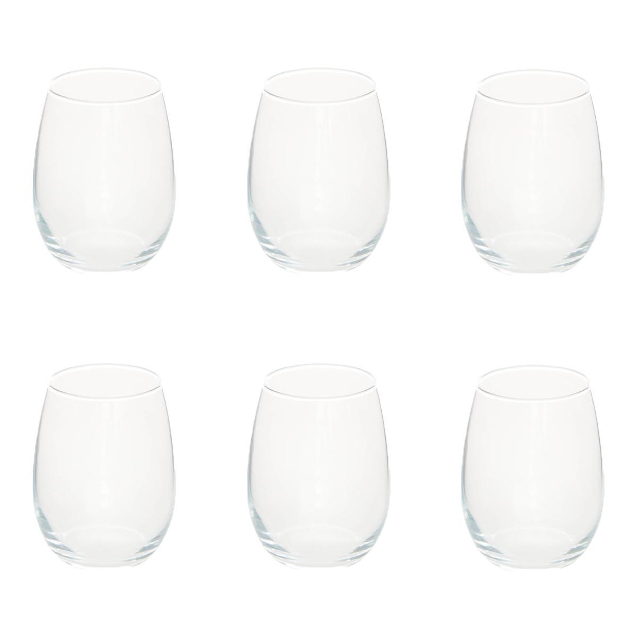 SECRET DE GOURMET Lot de 6 verres bas en verre  niceau  44cl transparent