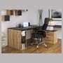Voir la diapositive 6 : Bureau d'angle 3 tiroirs et rangements L183cm ESTEBAN