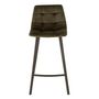 Voir la diapositive 2 : Paris Prix Chaise de Bar Design  Olivier  95cm Vert Foncé