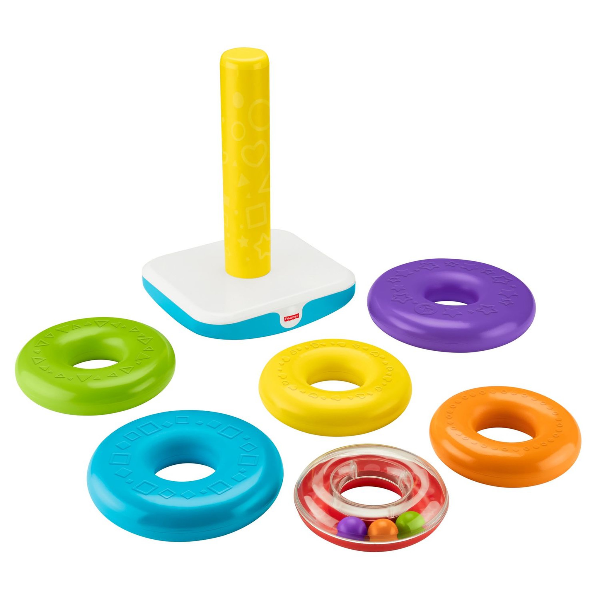 Voir la diapositive 2 : MATTEL Fisher-Price - Pyramide Arc-en-ciel géante - Jouet d'éveil 