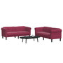 Voir la diapositive 3 : VIDAXL Ensemble de canapes 2 pcs rouge bordeaux velours