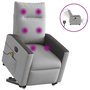 Voir la diapositive 1 : VIDAXL Fauteuil inclinable de massage electrique gris nuage tissu