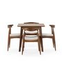 Voir la diapositive 3 : VS VENTA-STOCK Ensemble table 80x80 cm et 4 chaises de salle à manger Corzo Noyer