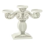 Paris Prix Chandelier 3 Branches  Dolomie  33cm Blanc