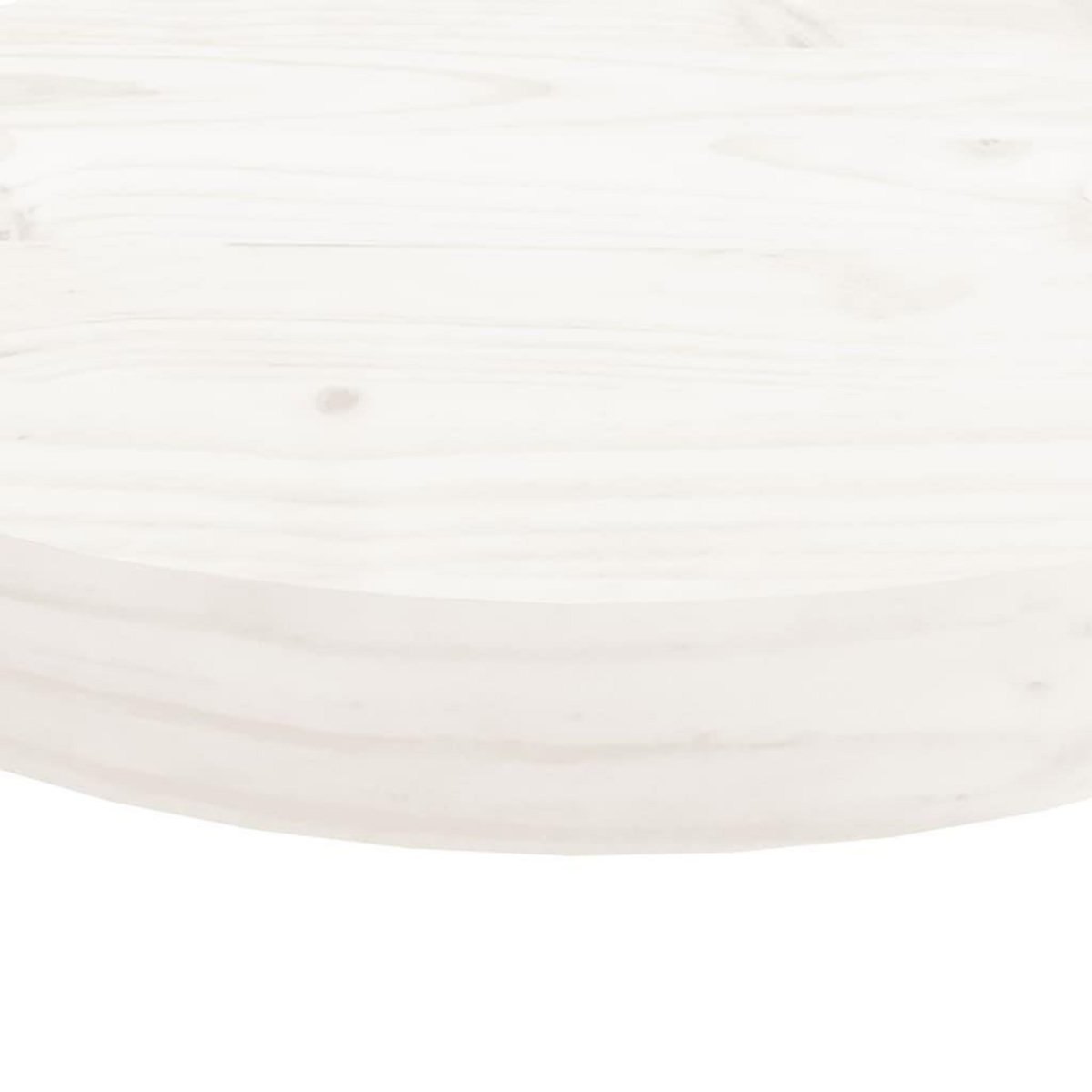 VIDAXL Dessus de table rond blanc Ø50x3 cm bois de pin massif