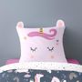 Voir la diapositive 2 : Dourev Housse de couette 140x200 Stella la licorne + 1 taie 100% coton