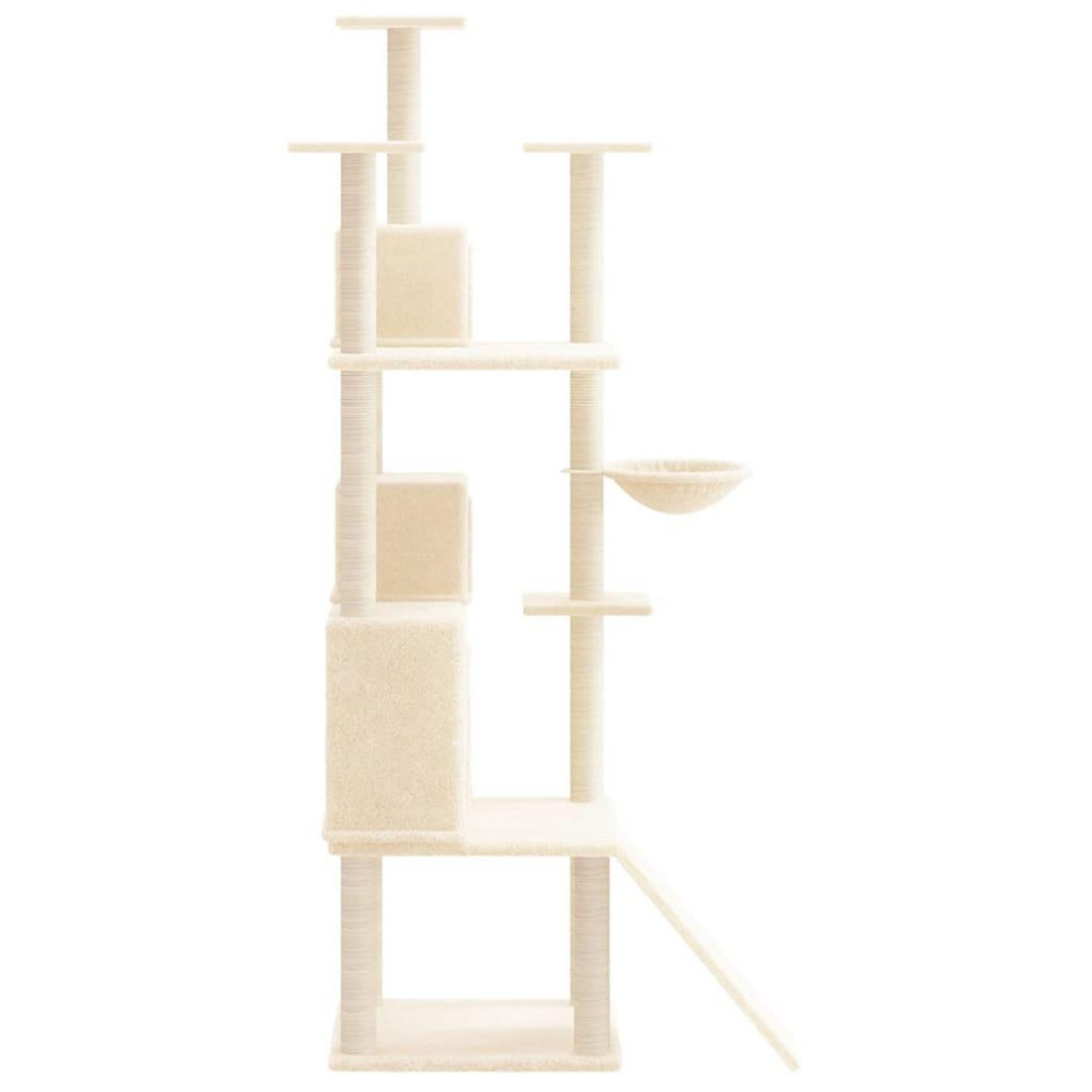 VIDAXL Arbre a chat avec griffoirs en sisal Creme 175 cm