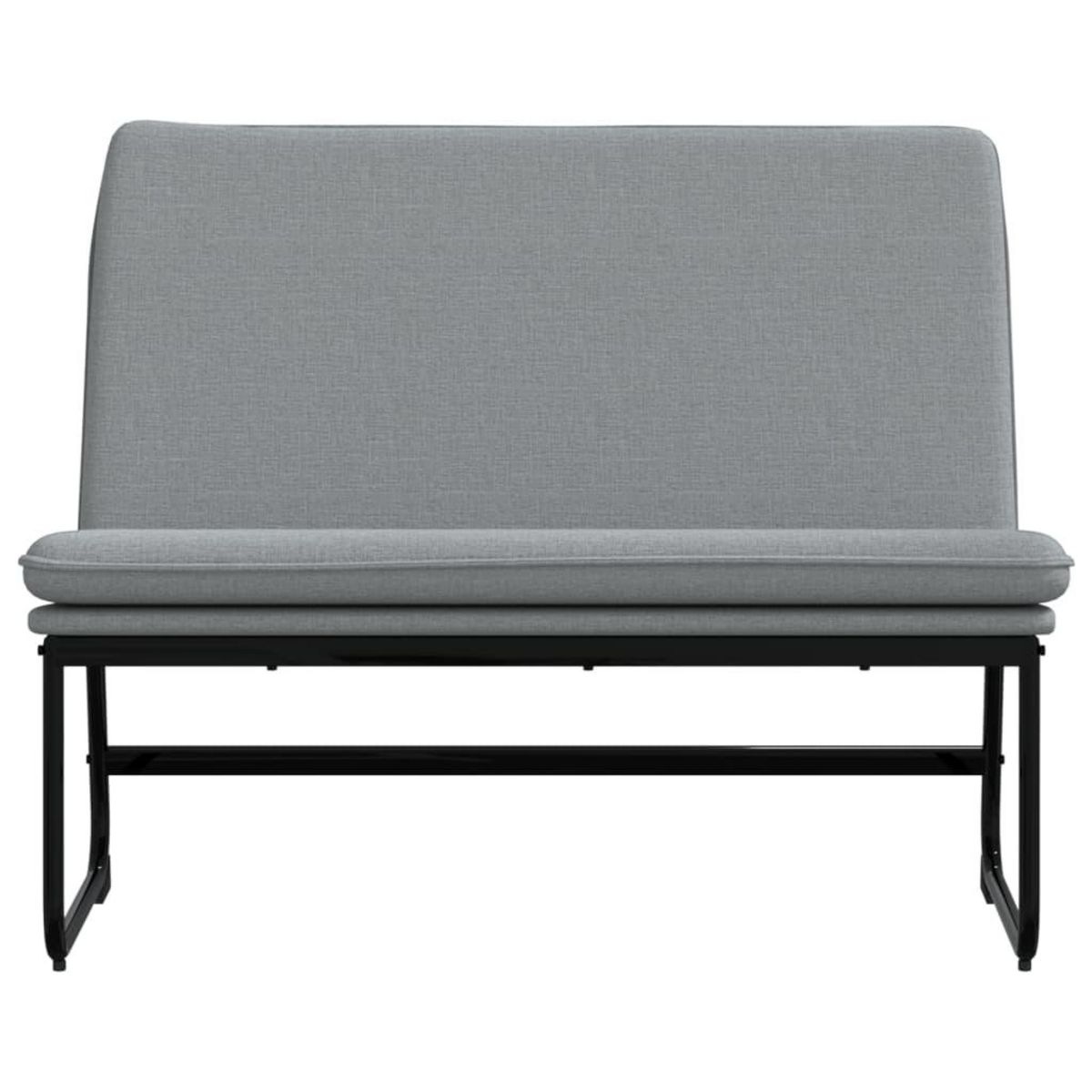 VIDAXL Banc Gris clair 100x75x76 cm Tissu