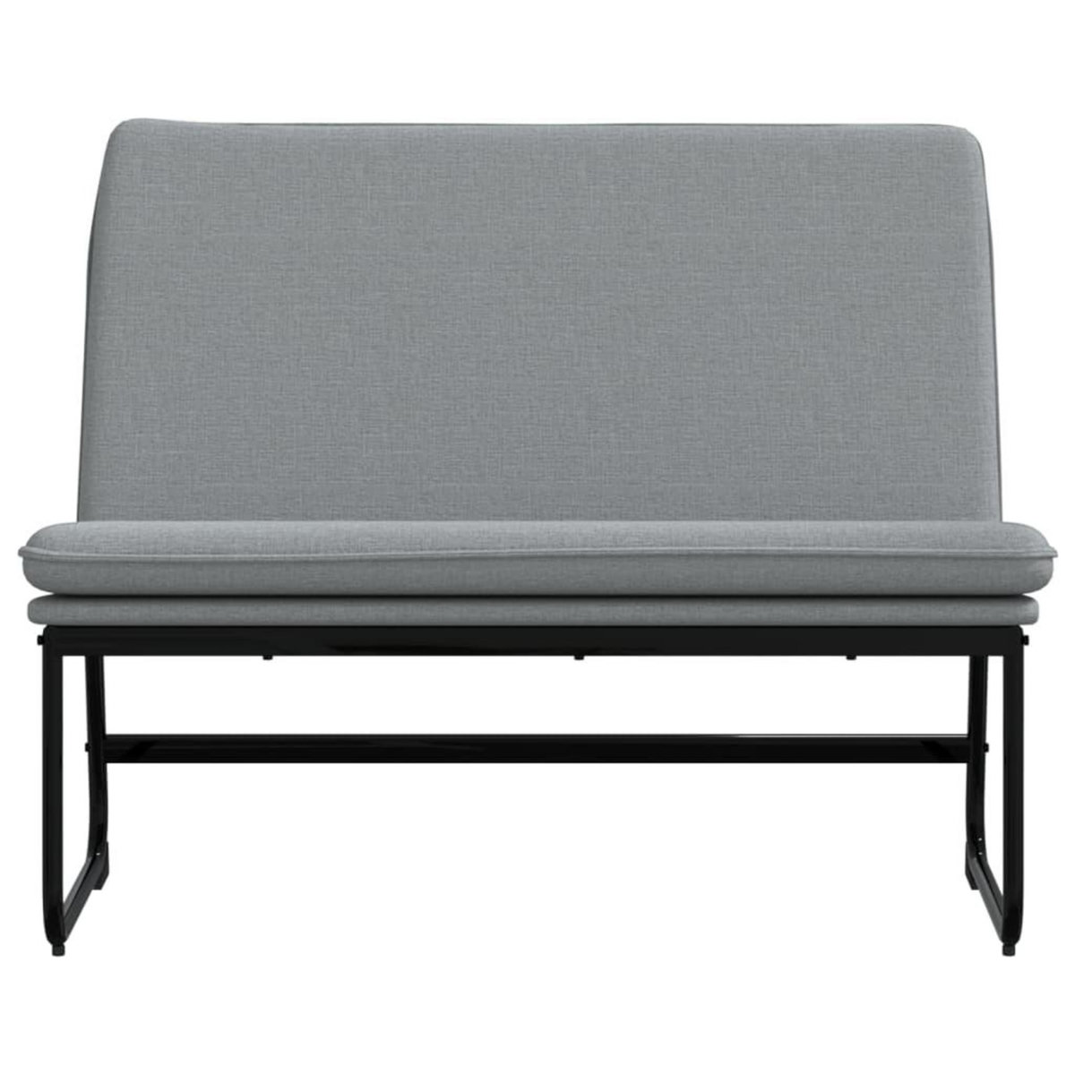 VIDAXL Banc Gris clair 100x75x76 cm Tissu