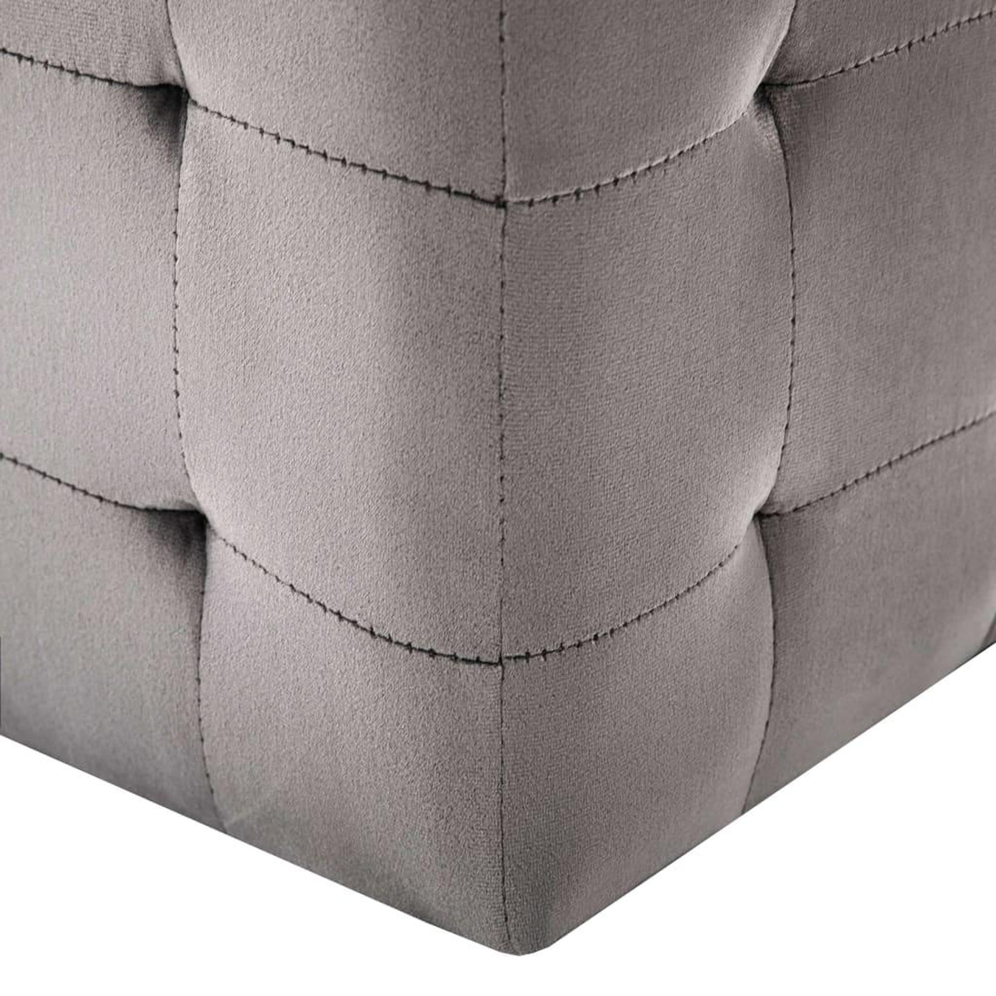 Voir la diapositive 5 : VIDAXL 2 pcs Tables de chevet Gris 30x30x30 cm Tissu velours