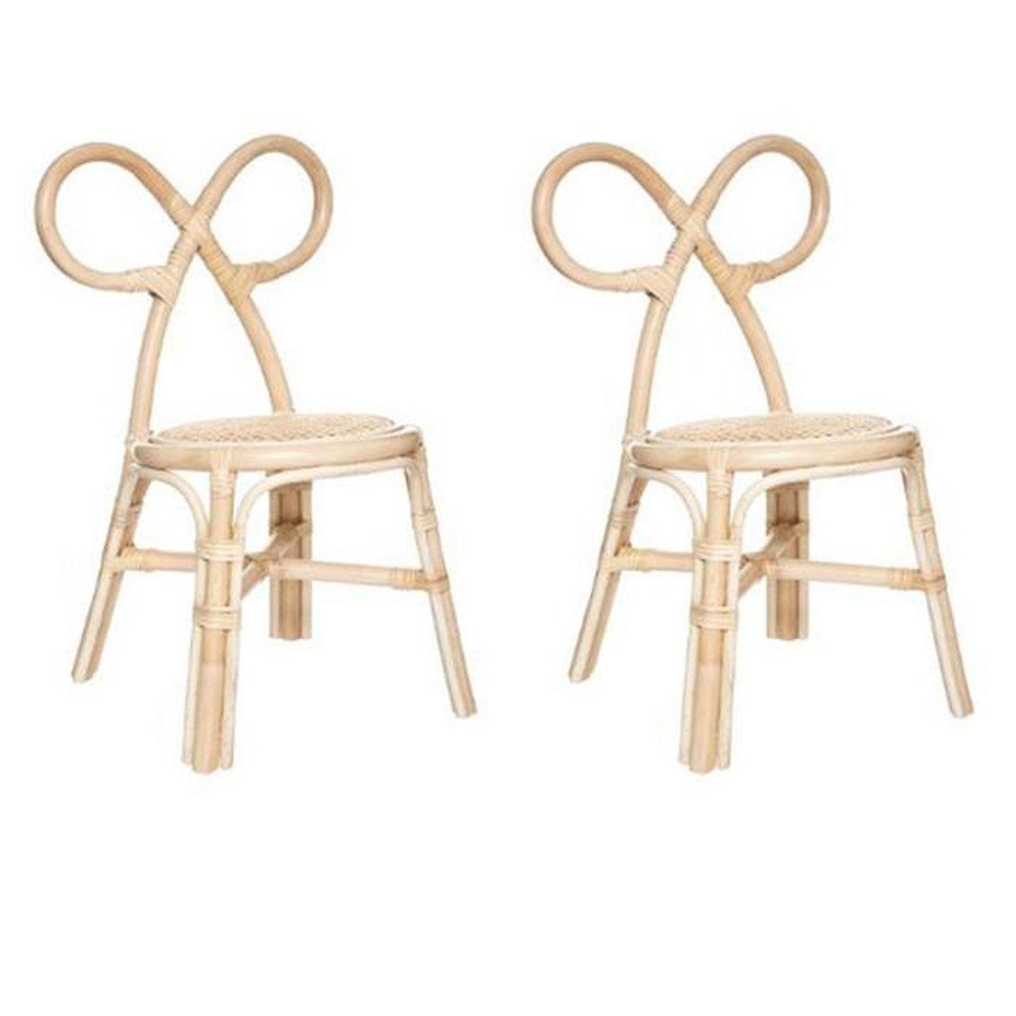 Voir la diapositive 1 : Atmosphera Kids Lot de 2 Chaises Enfant  Rotin  60cm Naturel