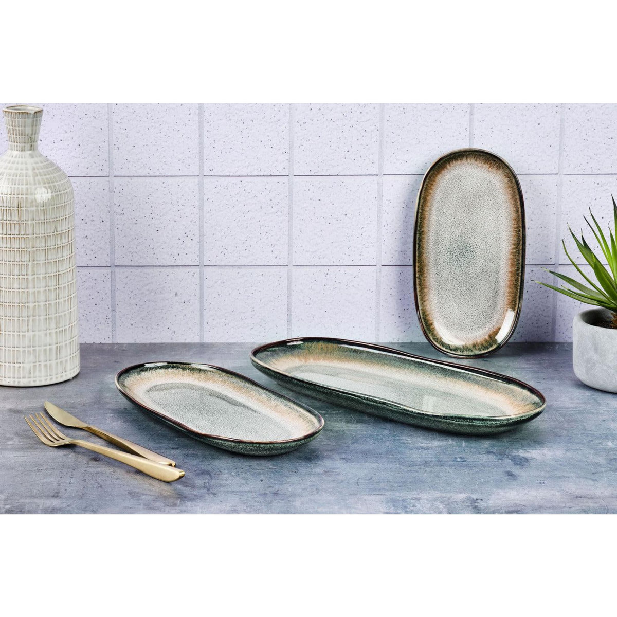 BJORN Plateau de service GENESIS - 3 pièces - Terre