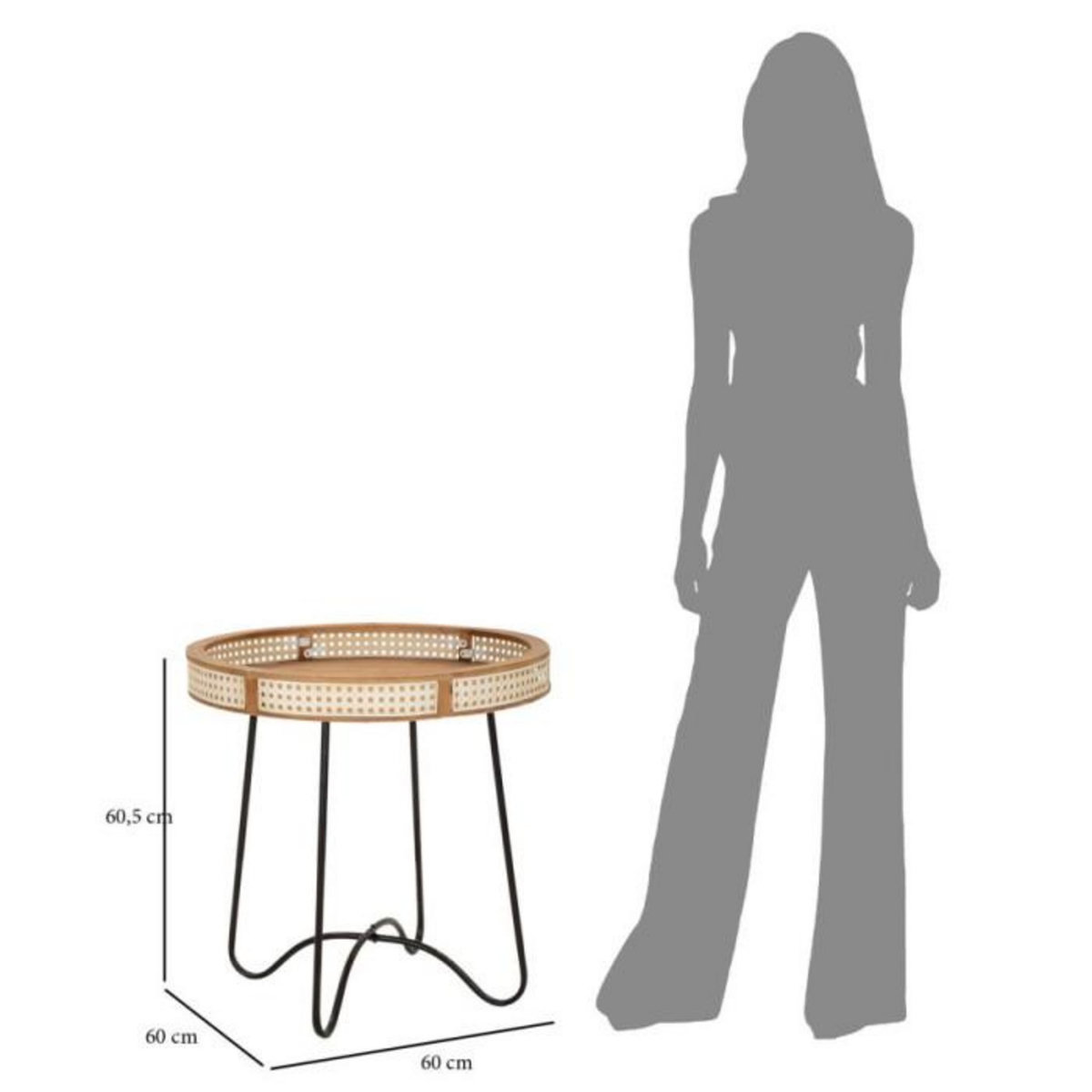 Paris Prix Table Basse Design  Fuji  60cm Naturel