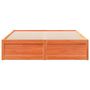 Voir la diapositive 4 : VIDAXL Cadre de lit sans matelas cire marron 140x190cm bois pin massif
