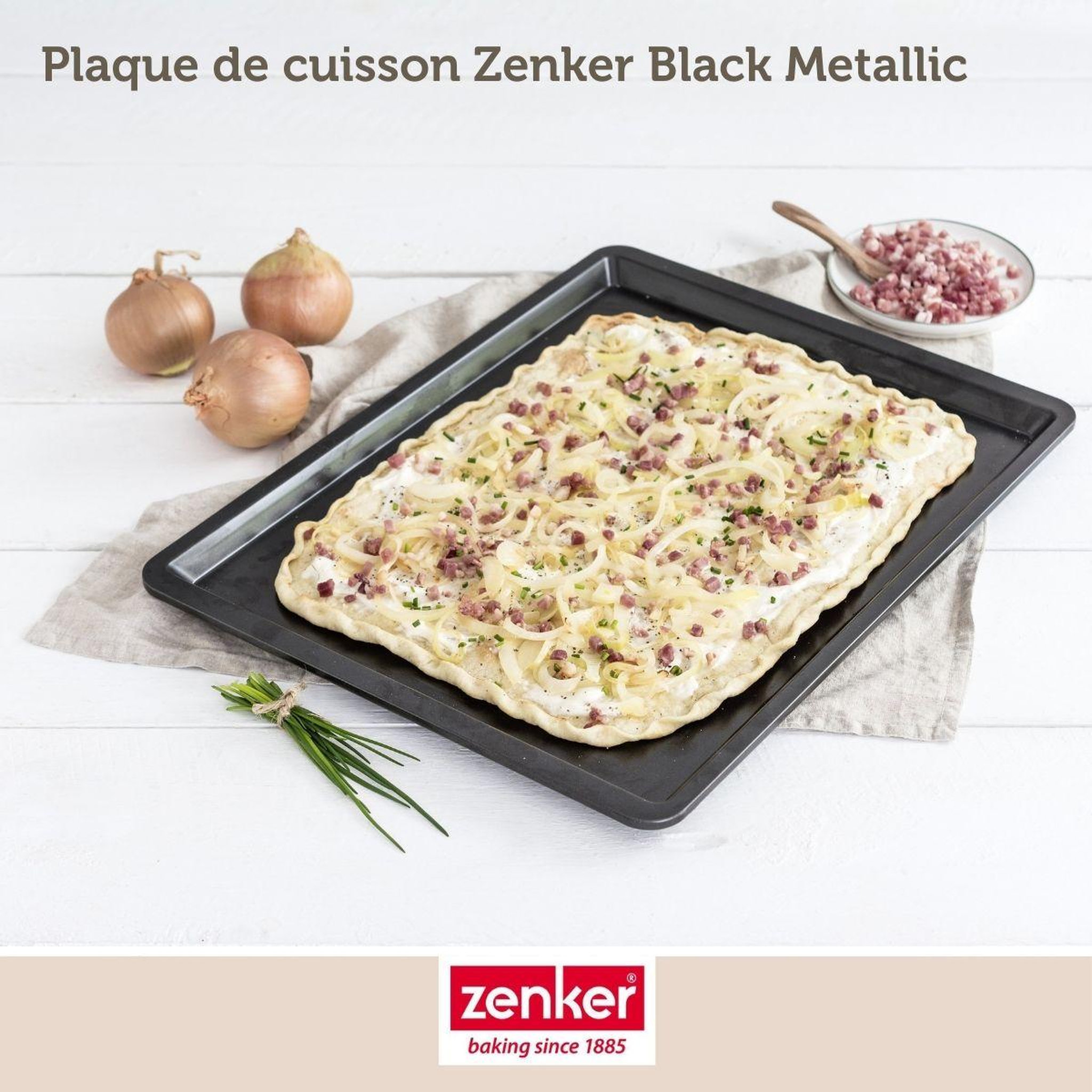 Voir la diapositive 2 : ZENKER Plaque de cuisson four 42 x 32 cm zenker black metallic