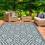 Voir la diapositive 2 : ID MARKET Tapis extérieur TUNIS gris et blanc 180 x 280 CM