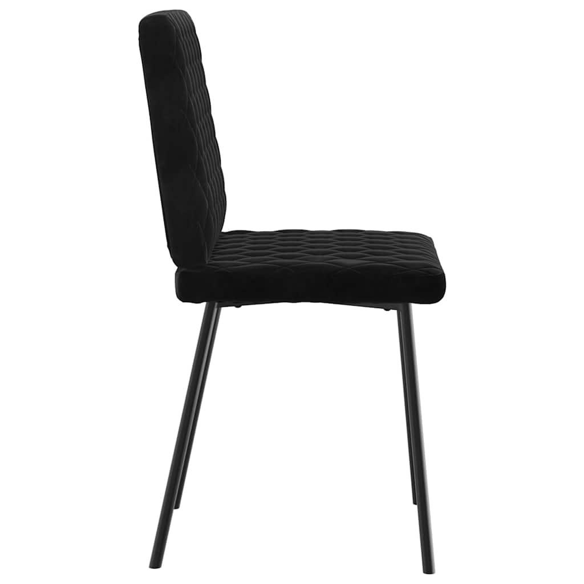 Voir la diapositive 5 : VIDAXL Chaises a manger lot de 4 Noir Velours