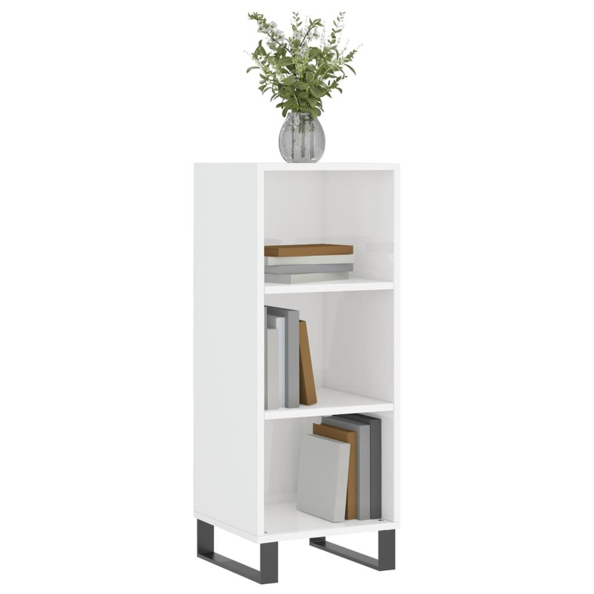 Voir la diapositive 3 : VIDAXL Buffet blanc brillant 34,5x32,5x90 cm bois d'ingenierie