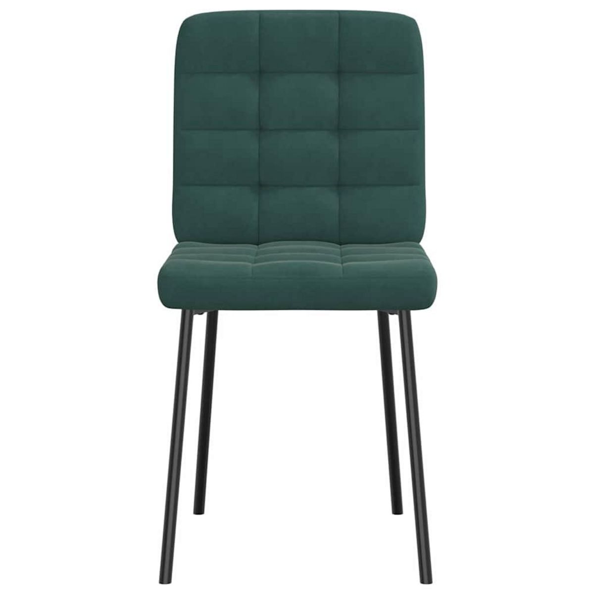 VIDAXL Chaises a manger lot de 2 Vert fonce Velours