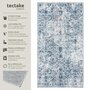 Voir la diapositive 2 : tectake Tapis vintage design à poils courts en laine synthétique et feutre bleu 60 x 110 cm