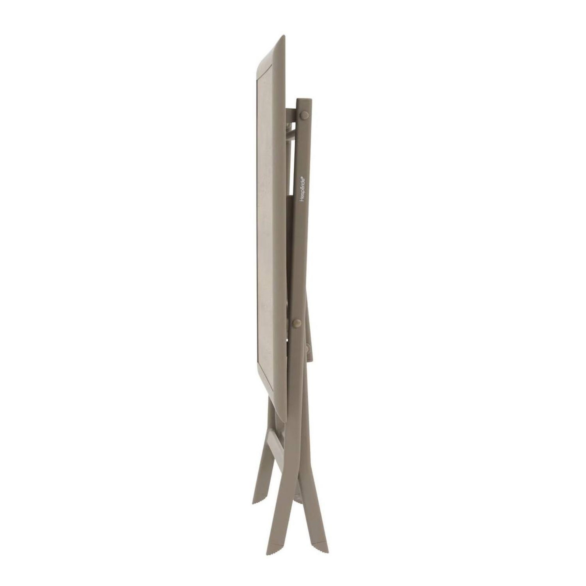 Voir la diapositive 4 : HESPERIDE Table de jardin pliante carrée 4 places azua