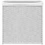 Voir la diapositive 3 : VIDAXL Panier a linge avec 2 sections blanc 53x35x57 cm resine tressee
